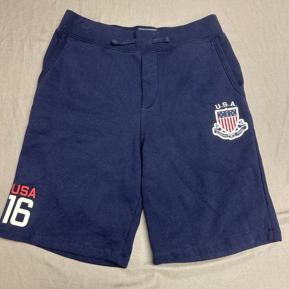 Ralph Lauren 2016 Olympics Shorts Navy With Red/White/Blue Size M W/ Drawstring